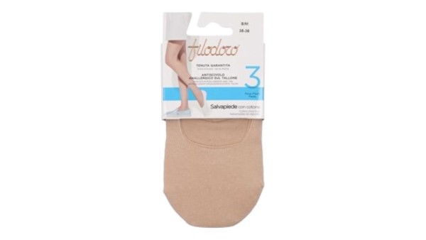 Filodoro Non Slip Hypoalleregenic Heel Tab Beige S.39-42