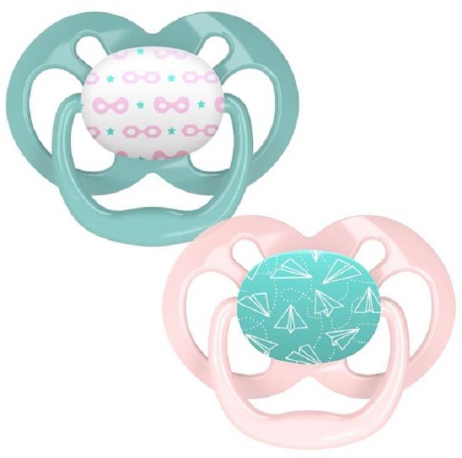 Dr. Brown's Advantage Pink Pacifier (6-18m) 2pack