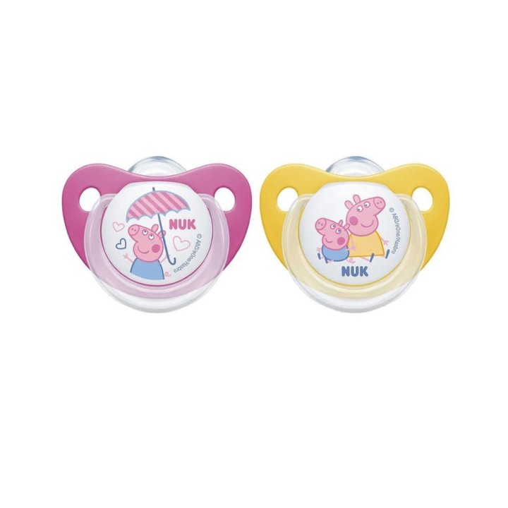 Nuk Peppa Pig Silicone Soother 0-6M 2Pcs