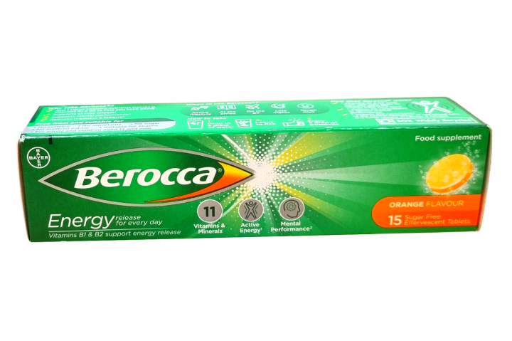 Berocca Orange Flavour 15 Sugar Free Effervescent Tablets