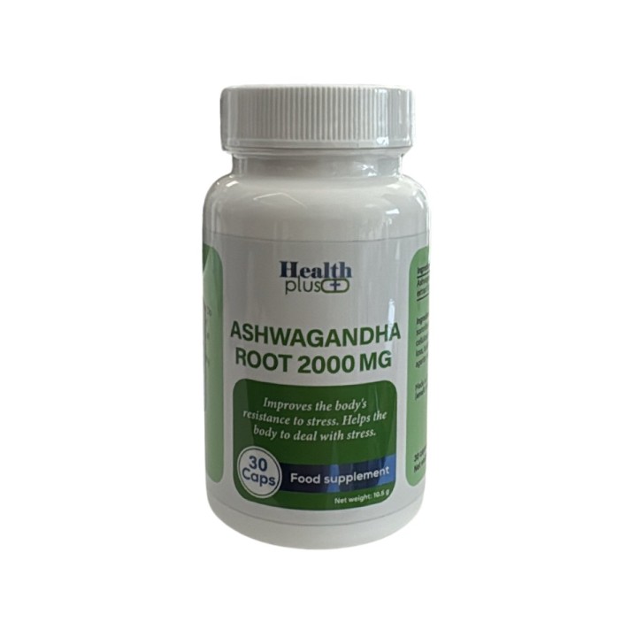 HEALTH PLUS ASHWAGANDHA ROOT 2000MG 30CAPS