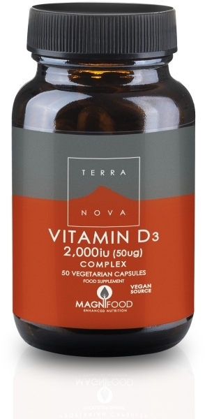 Terranova Vitamin D3 2000Iu 50 Vegetaroan Capsules