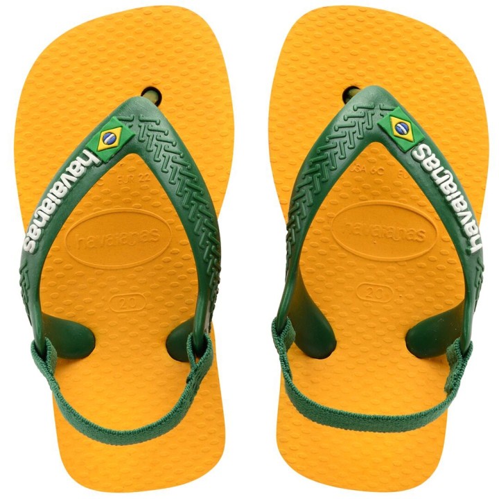 Havaianas Baby Brasil Logo Ii Pop Yellow/Amazon size:21