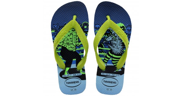 Havaianas Kids Top Fun Lavender Blue/Lemon Green Size: 29/30