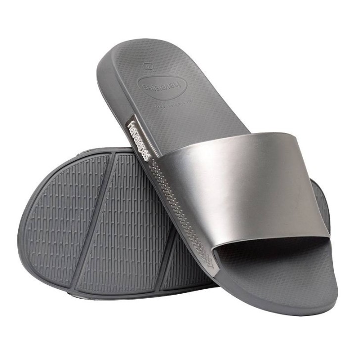 Havaianas Slide Classic Metallic Steel Grey Size:39/40
