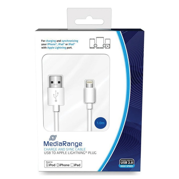 Mediarange Usb Charge And Sync Cable 1M Apple