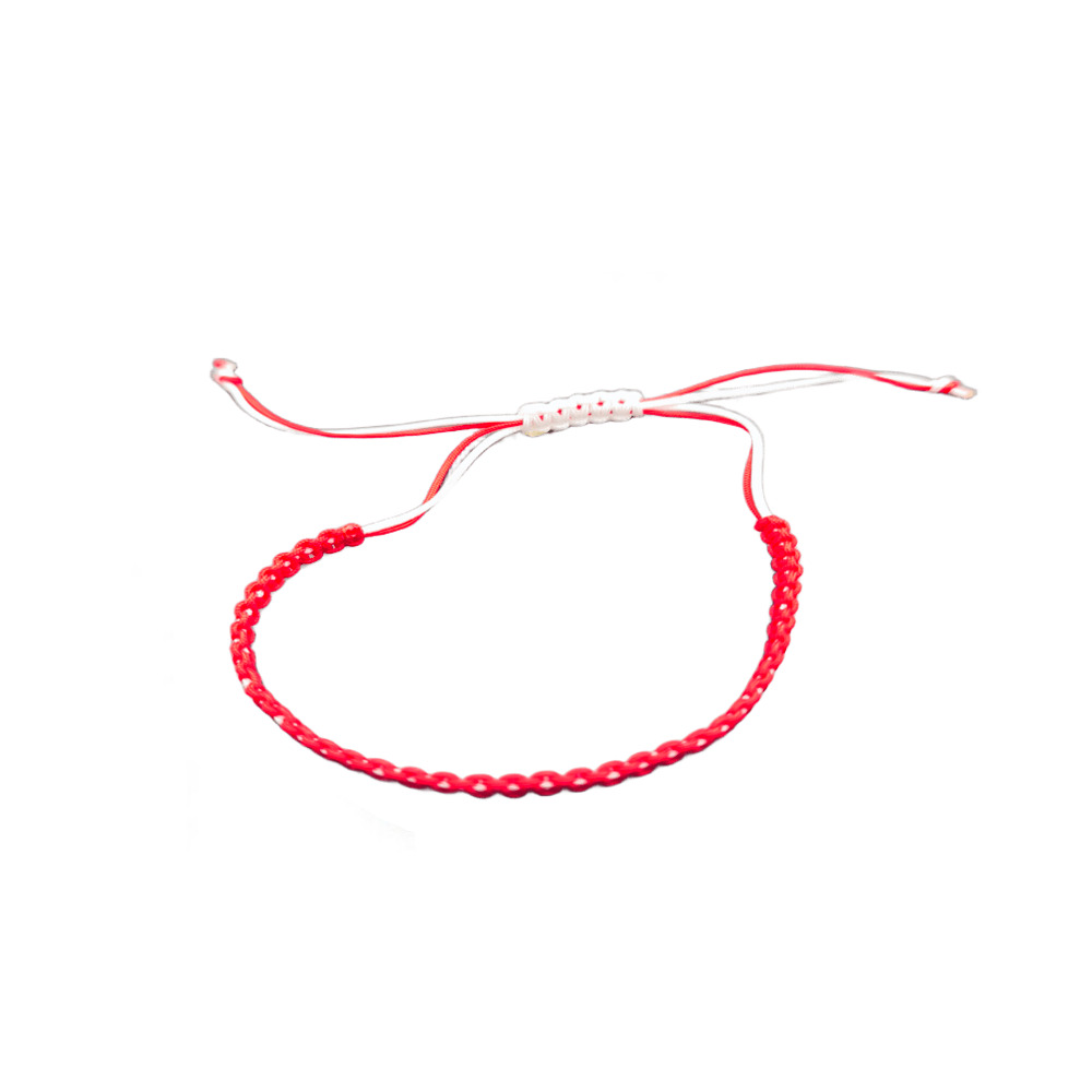 Martenitza Bracelet Red With Adjustable Size, Tria Enniaria