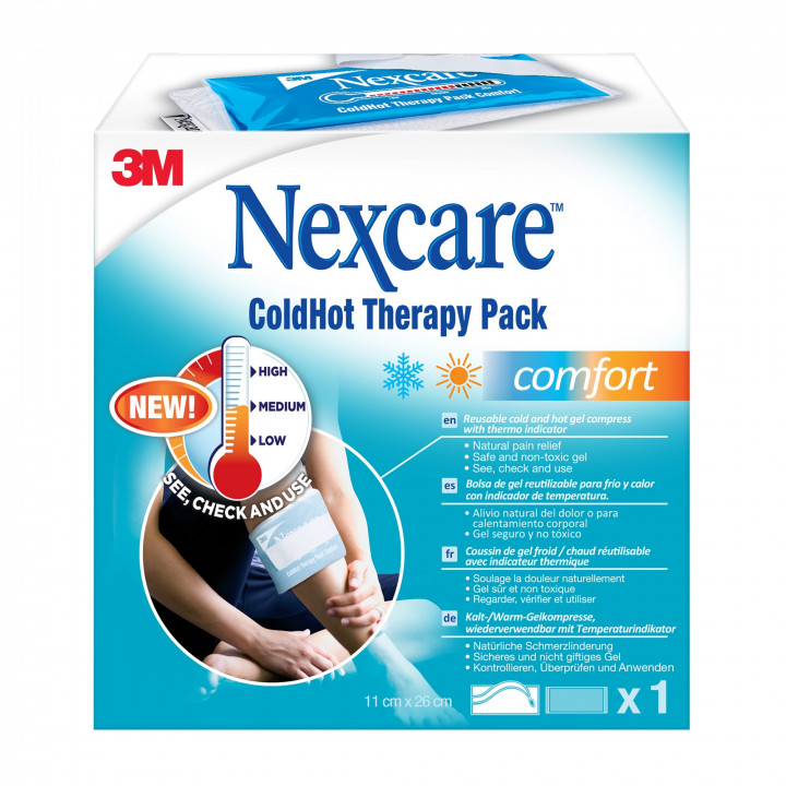 3M Nexcare Comfort Compress 10cm x 26.5cm + Free Cold Spray