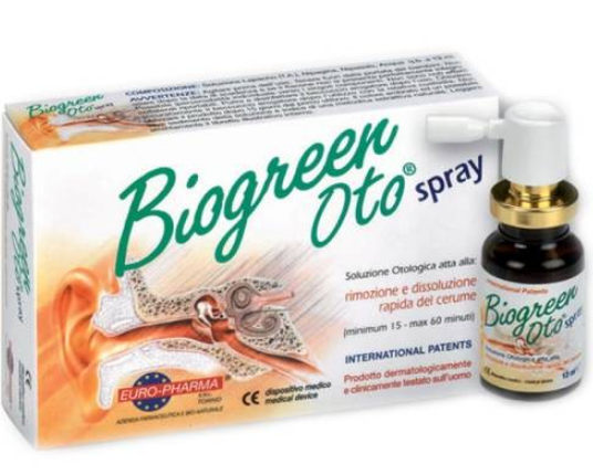 Bionat Biogreen Oto Ce Effective Ear Cleaning Spray, For The Whole Family, 13Ml