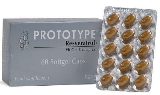 Boderm Prototype Resveratrol Vit C + B Complex 60 Softgel Caps
