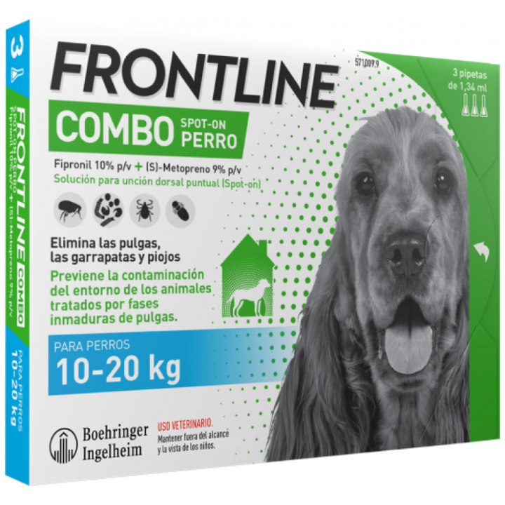 FRONTLINE COMBO SPOT ON DOG ANTI-PARASIS AMPULA FOR DOGS UP TO 10 -20 KG