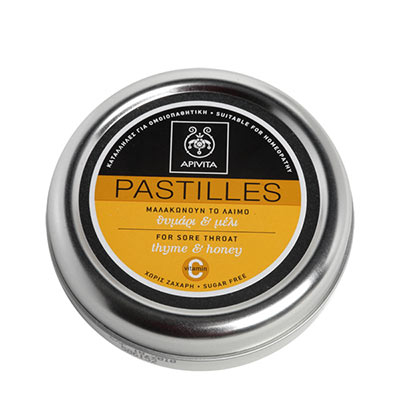 Apivita Pastilies Honey & Thyme For Sore Throat