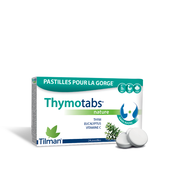 Tilman Thymo Tabs Natural - 24 Pastilles With Vitamin C, Eucalyptus And Thym