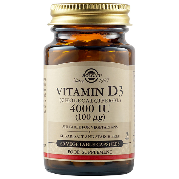 Solgar Vitamin D3 4000Iu 60 Capsules