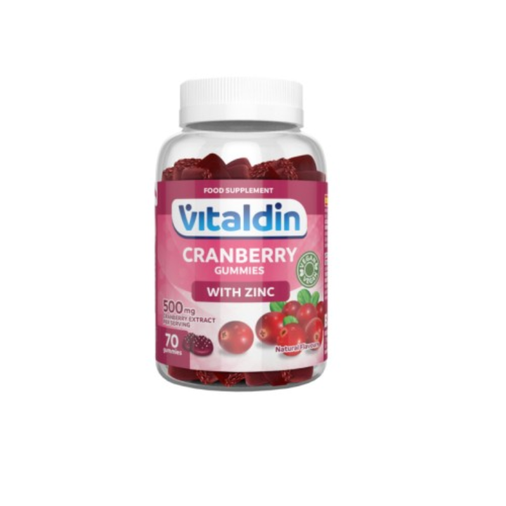 Vitaldin Cranberry+Zinc 500mg 36 Chewable Gummies