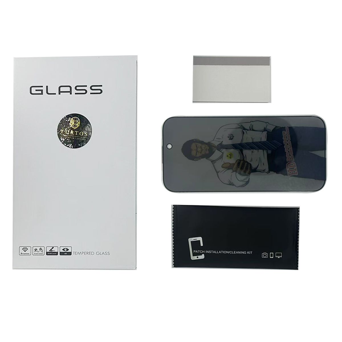 iPhone 17 Full cover TURTOS PRIVACY tempered glass