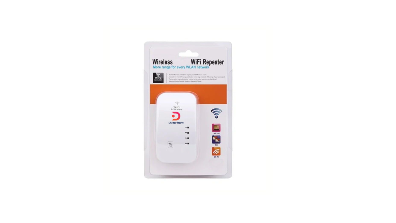 450B-1#DM®Wireless WIFI signal booster – Wireless N-1800Mbps-extender 2.4GHz WLAN network- White