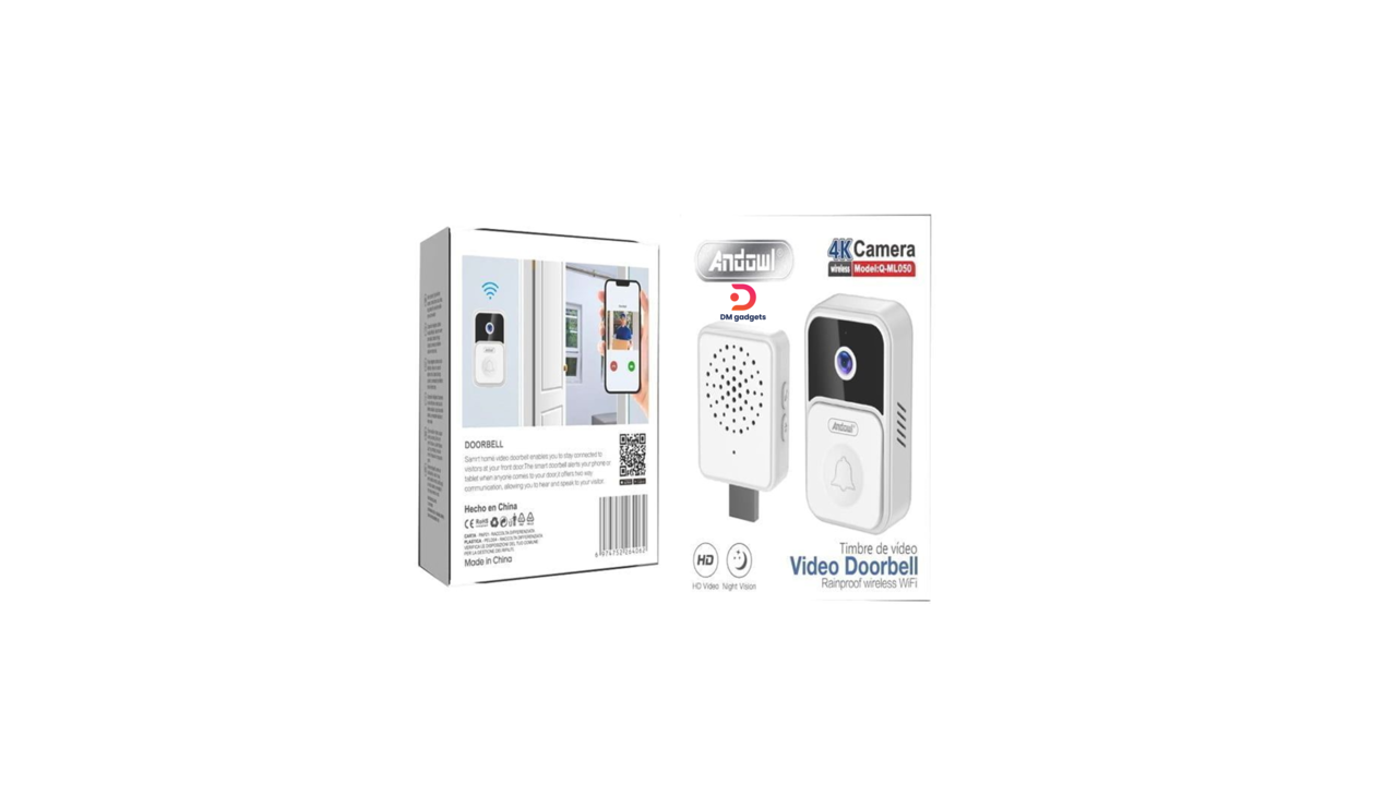 642AL-5#Andowl®Q-ML050 Video Doorbell with 4K Camera