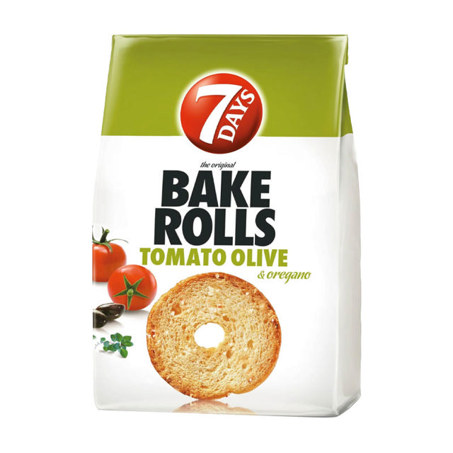 7DAYS Bake Rolls Tomato,Olive & Oregano 80G
