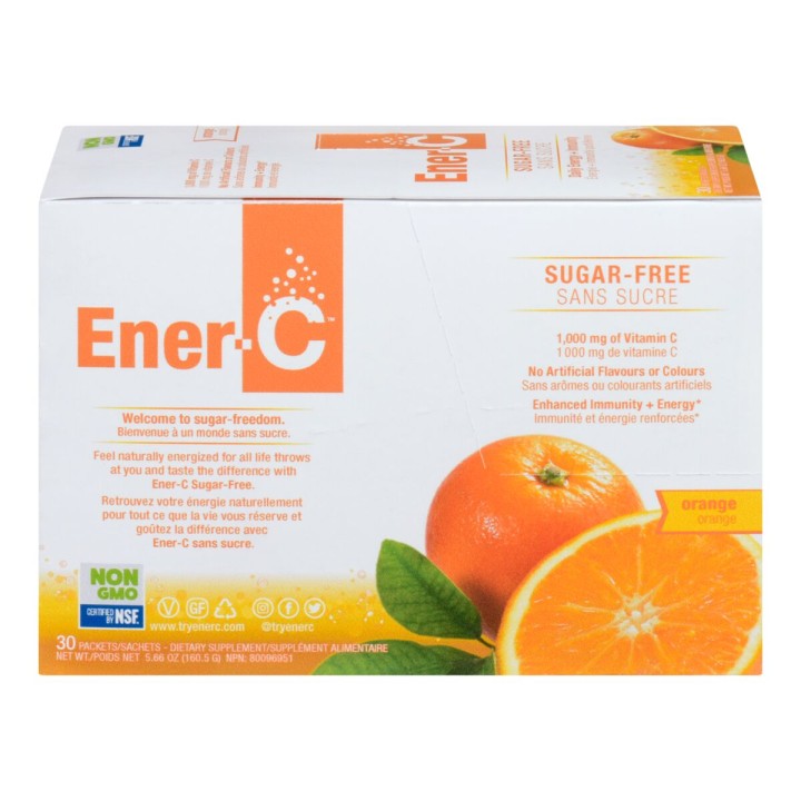 Ener C Sugar Free Daily Energy & Immunity Orange 30 Sachets