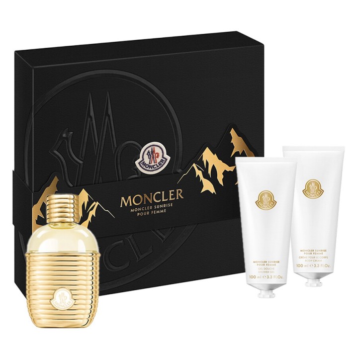 Moncler Ladies Sunrise Pour Femme 3pcs EDP Gift Set Fragrances