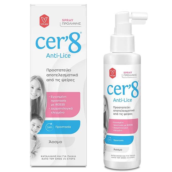 Cer'8 Anti-Lice Lice And Nest Prevention Spray 150 Ml