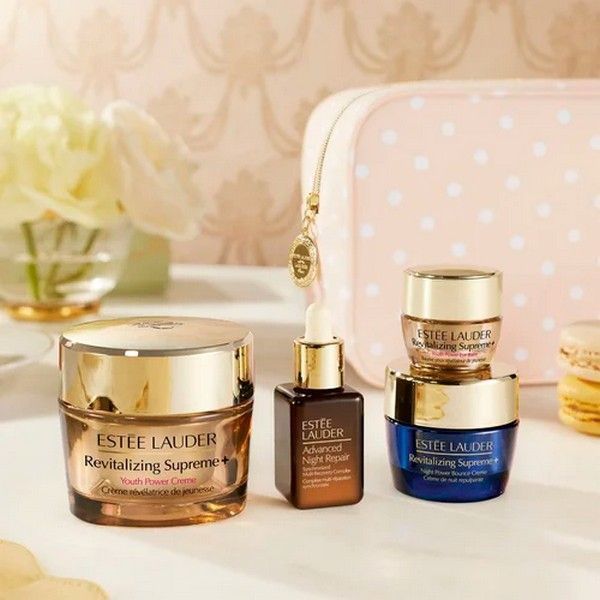 Estee Lauder x Laduree The Lifting + Firming Routine Decadent Skincare Treats Revitalizing Supreme+ Skincare Set
