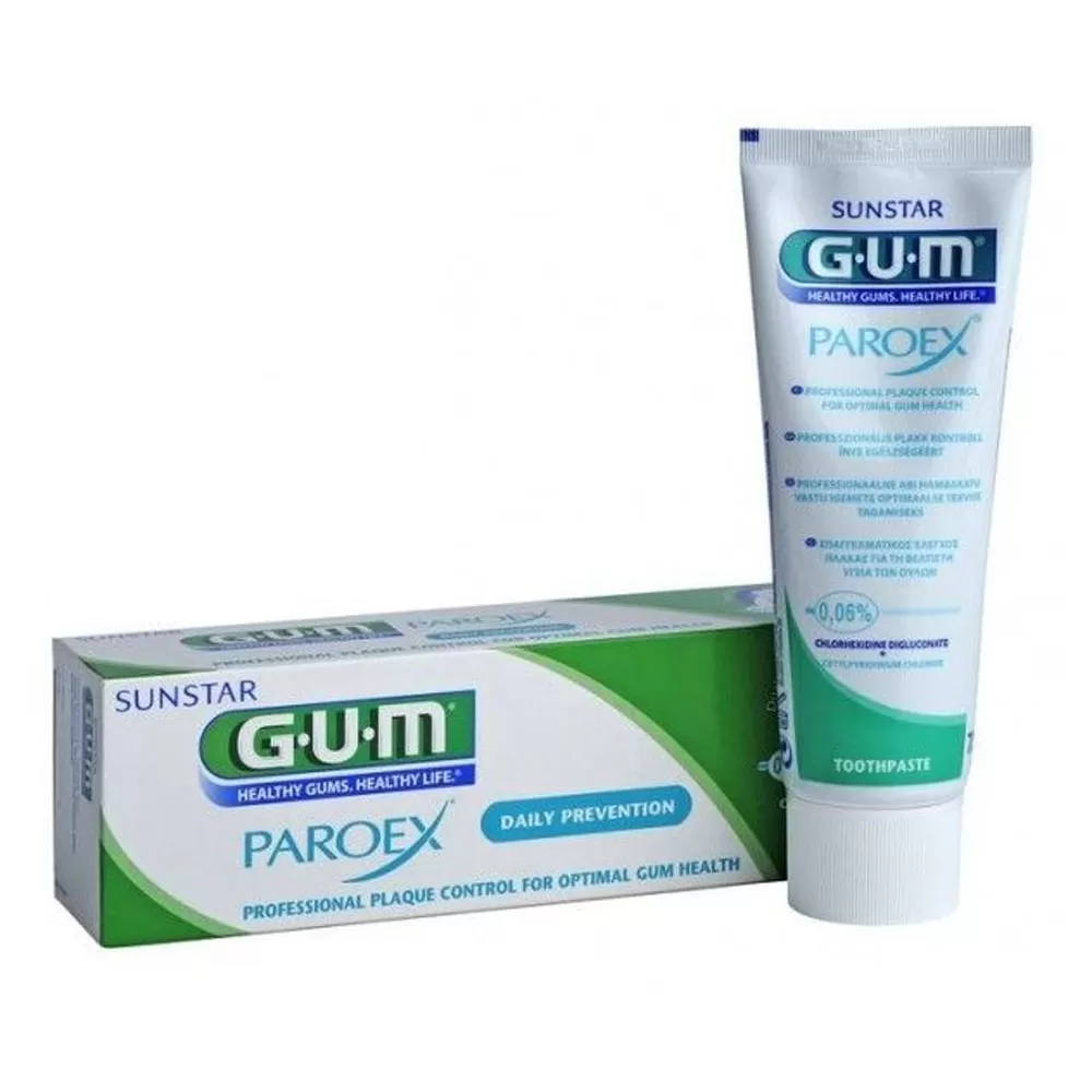 Gum 1750 Paroex Toothpaste 0.06% Chx + 0.05% Cpc Daily Use Toothpaste with Antibacterial Action 75ml