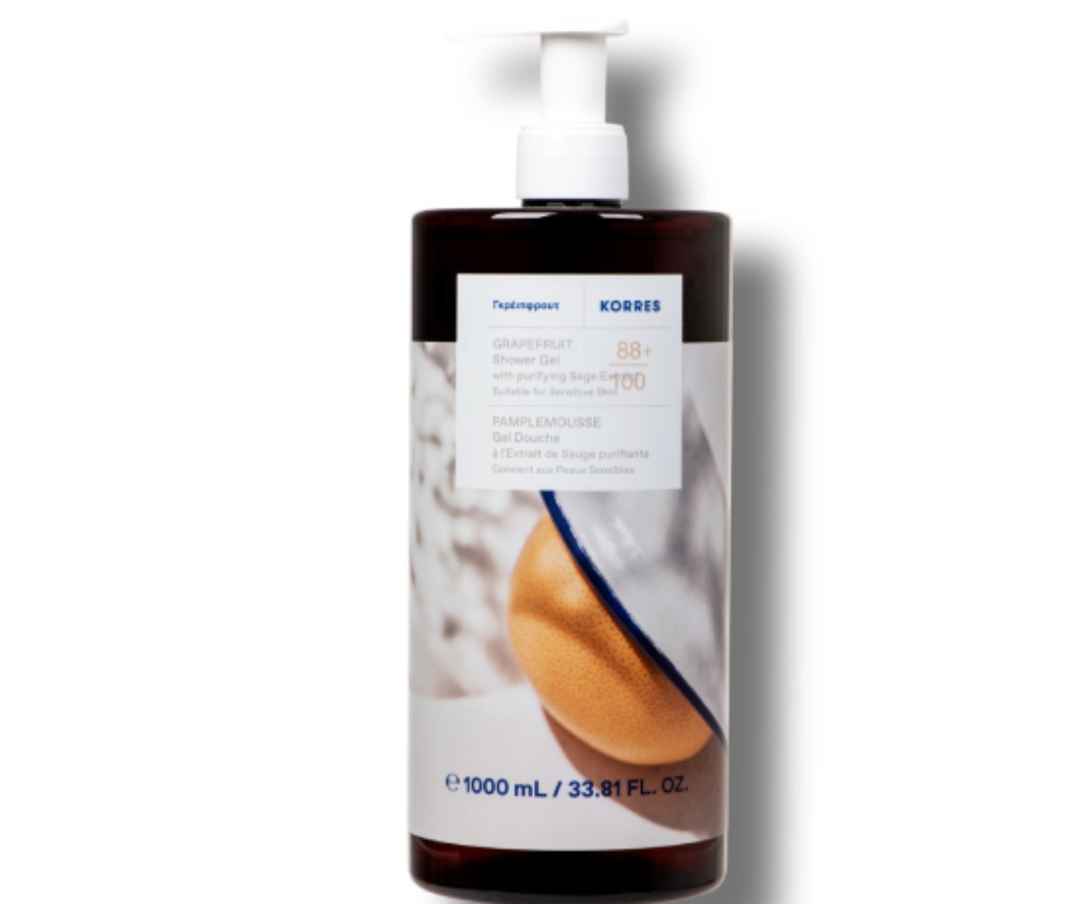 Korres Renewing Body Cleanser Refreshing Shower Gel with Grapefruit Scent, 1000ml