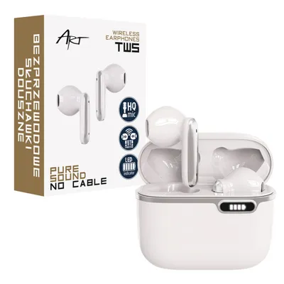 Wireless Earphones Art Tws + Docking Station Usb C Ap – Tw – B4W White