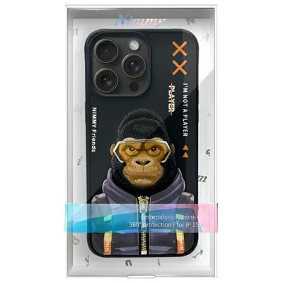 Nimmy Case Cool&Cute 2.0 Monkey For Iphone 15 Pro Max Black