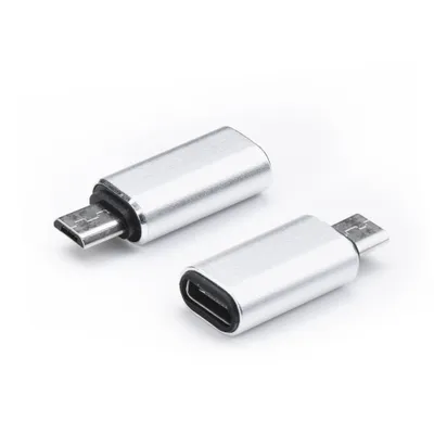 Adapter Charger Typ C - Micro Usb Silver