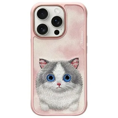 Nimmy Case Big Eyed Pet 2.0 Cat For Iphone 16 Pro Max Pink