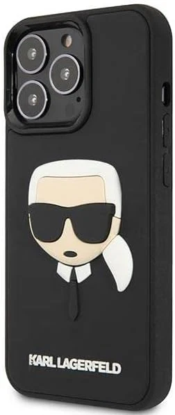 Karl Lagerfeld Iphone 14 Pro 6,1" Black Hardcase 3D Rubber Karl'S Head