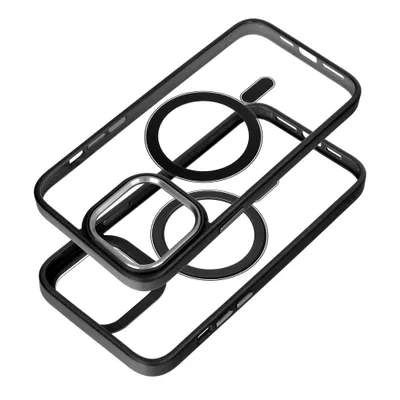 Color Edge Mag Cover Case Compatible With Magsafe For Iphone 16 Pro Max Black