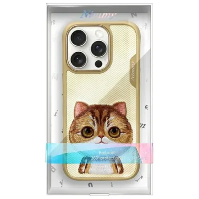 Nimmy Case Big Eyed Pet 2.0 Cat For Iphone 16 Pro Max Khaki