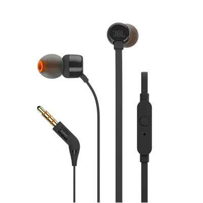 Wire Earphones Jack 3,5 Mm Jbl T110 Black