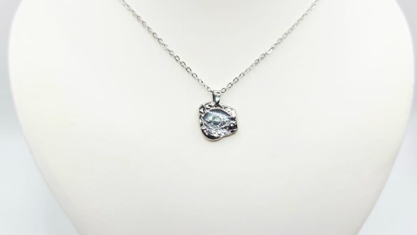 Forget Eye Irregular Light Blue Liquid Glass Silver. Cod. 05