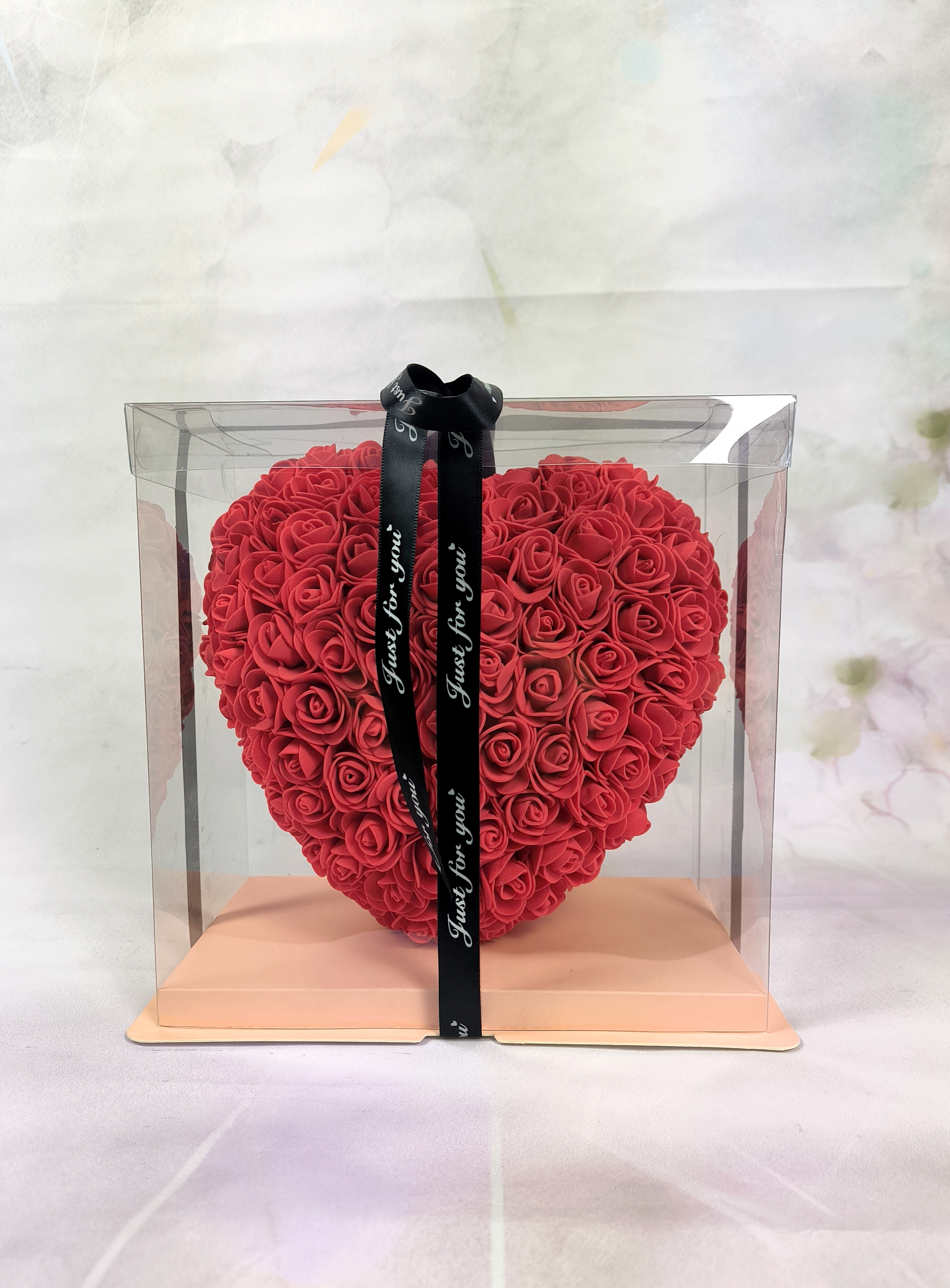 Heart Shape artificial Red Roses arrangement