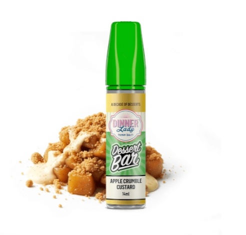 Dinner Lady Dessert Bar Long Fill Apple Crumble Custard 14/60ml