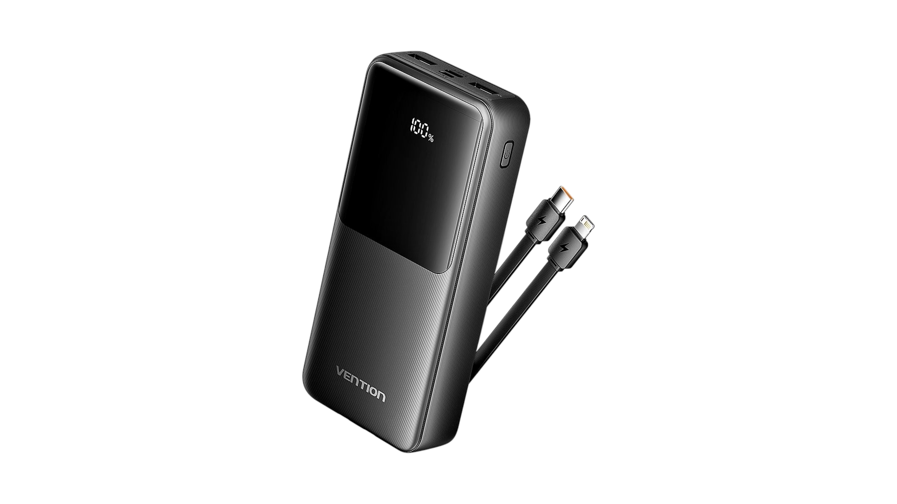 Vention Powerbank 10000mAh 22.5W Built-in USBC+Lighting Black FHOB0