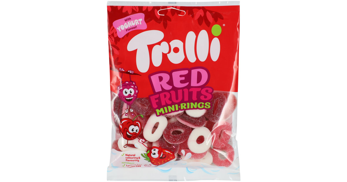 TROLLI Red Fruits Mini Rings 100G