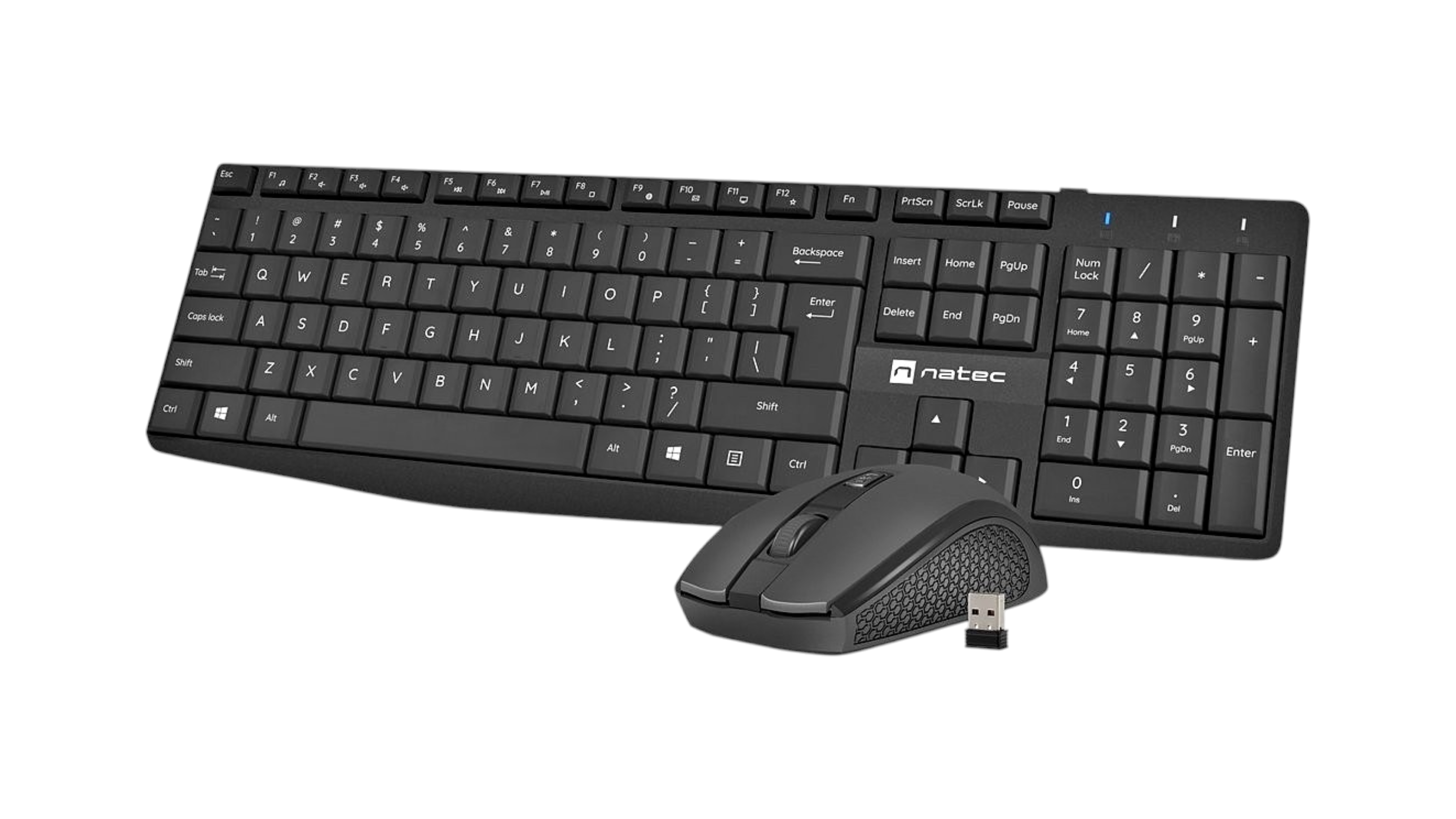 Natec SQUID Wireless Keyboard & Mouse Combo Black