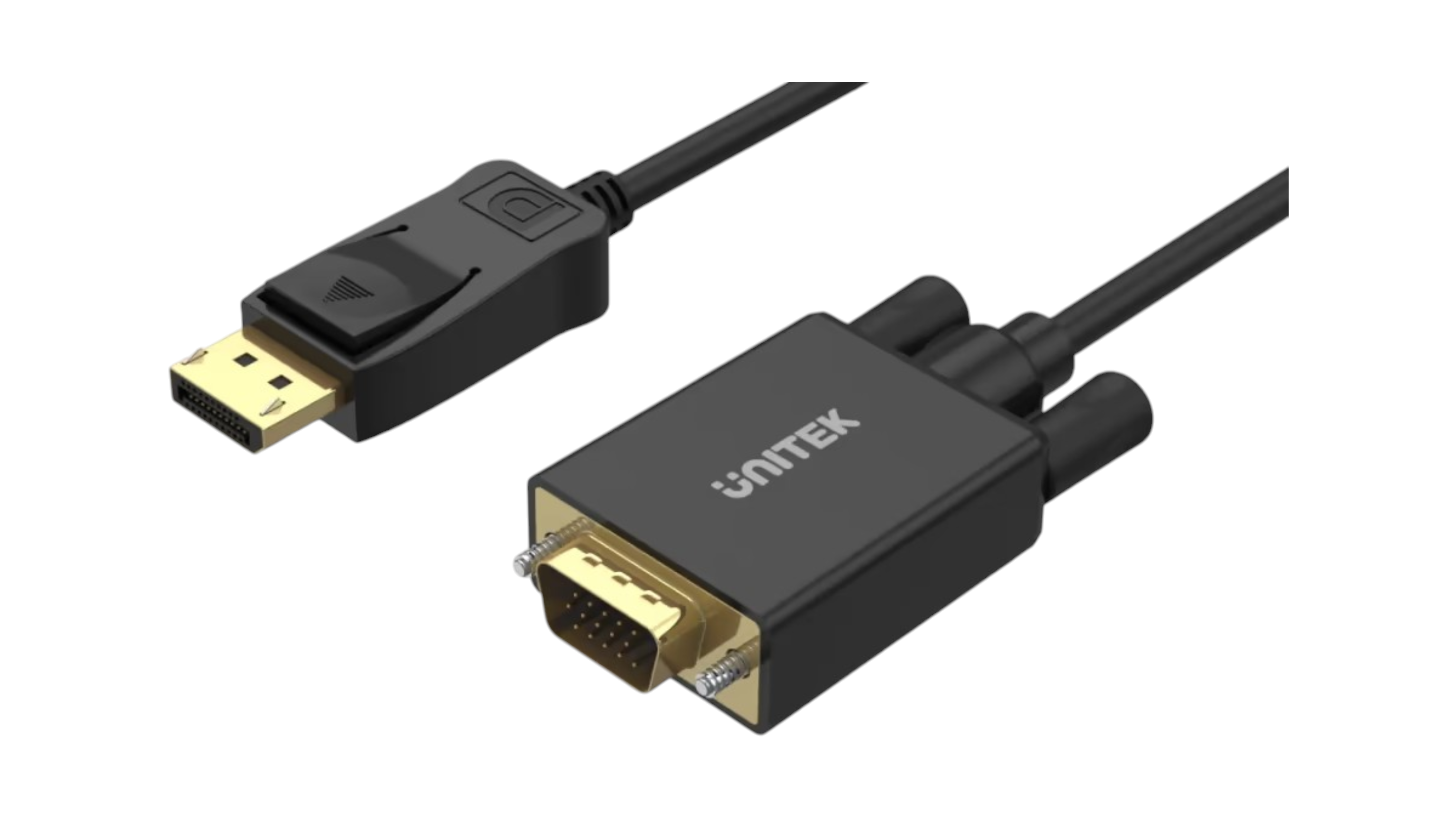 Unitek Y-5118F DisplayPort to VGA Cable 1.8m Black/Gold Plated