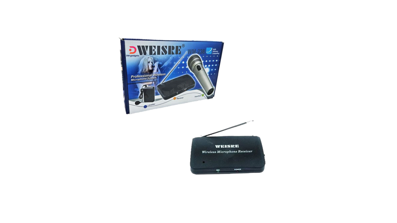 387G4#WEISRE®WM-238 – Professional Wireless Microphone System with Receiver