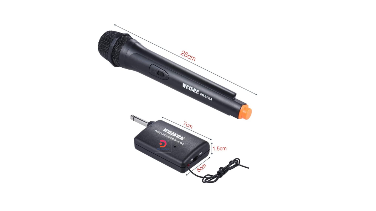 387G6#Weisre®DM-3308A Wireless Microphone System VHF – Black