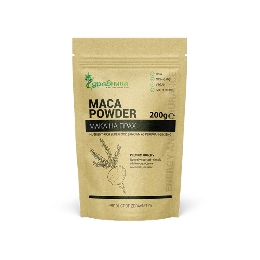 Maca Powder, Raw, Zdravnitza, 200 G