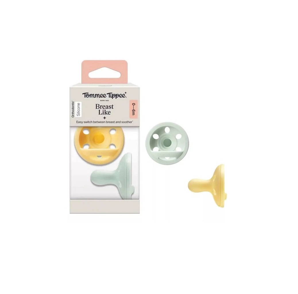 Tommee Tippee Breastlike 0-6m+,2x orthodontic soothers