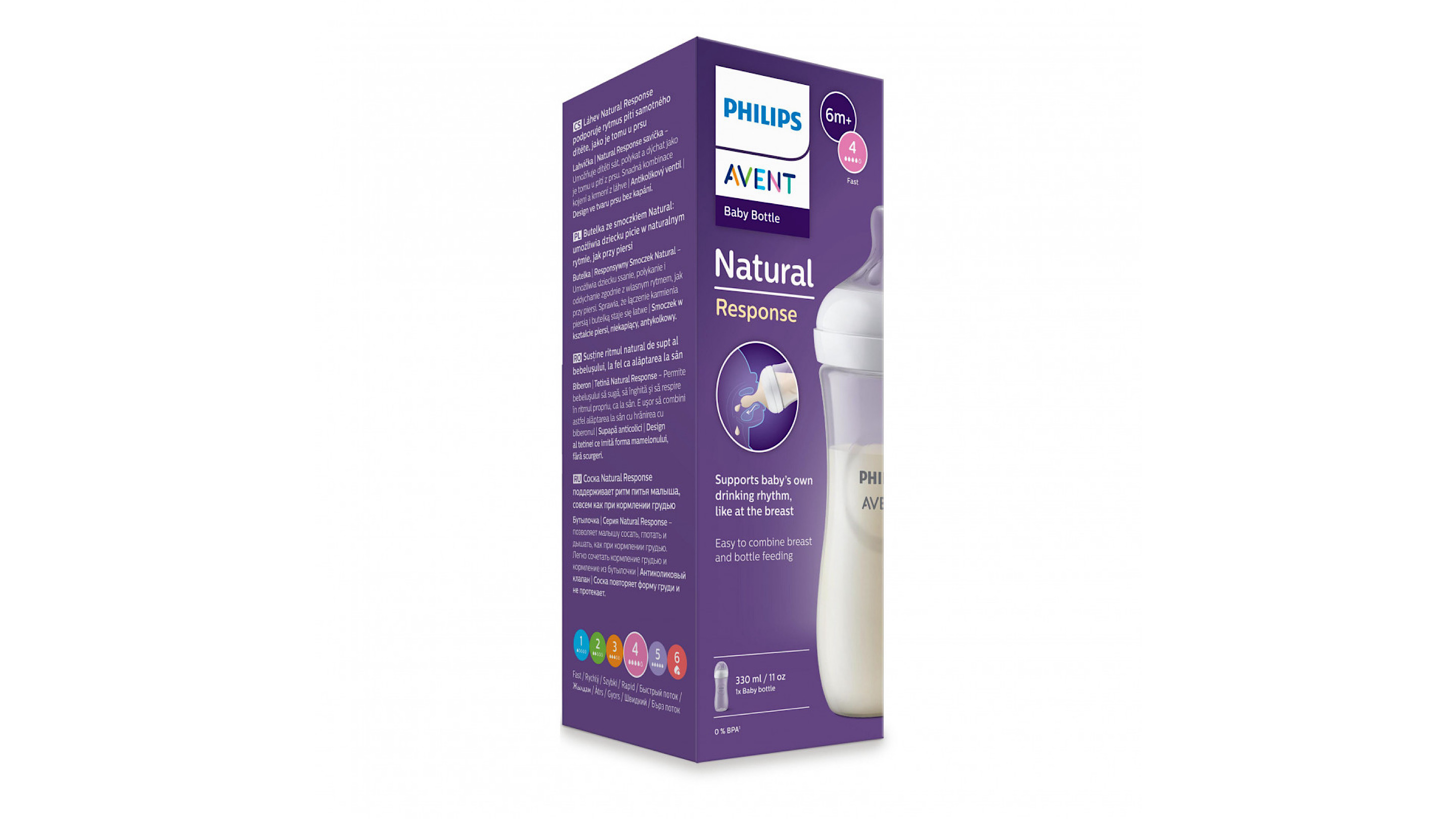 Avent Natural Response Bottle 6m+ 330ml