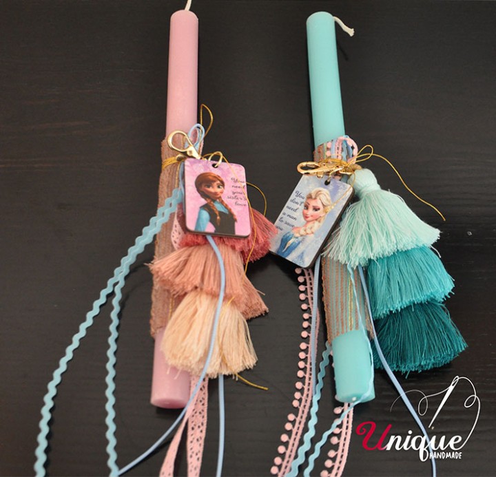 Frozen Sisters Easter Candle Set of 2 Lampades